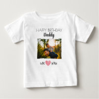 JOYEUX ANNIVERSAIRE DADDY VÊTEMENTS BÉBÉ PHOTO PER