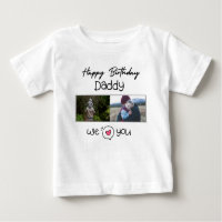 JOYEUX ANNIVERSAIRE DADDY VÊTEMENTS BÉBÉ PHOTO PER