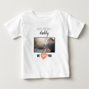 T-SHIRT POUR BÉBÉ JOYEUX ANNIVERSAIRE DADDY VÊTEMENTS BÉBÉ PHOTO PER