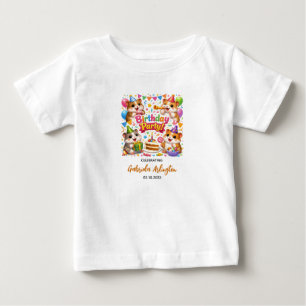 T-shirt Pour Bébé Joyeux Anniversaire de Hamster Mignon Hamster po