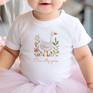 T-shirt Pour Bébé Joyeux Anniversaire Oie Folle Rose