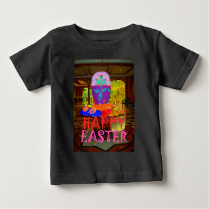 T-shirt Pour Bébé Joyeux Centre d'Oeufs de Pâques pour le printemps