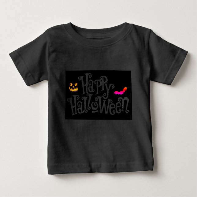 T-shirt Pour Bébé Joyeux Halloween (Devant)