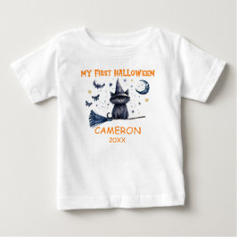 T-shirt Pour Bébé Joyeux Halloween Aquarelle