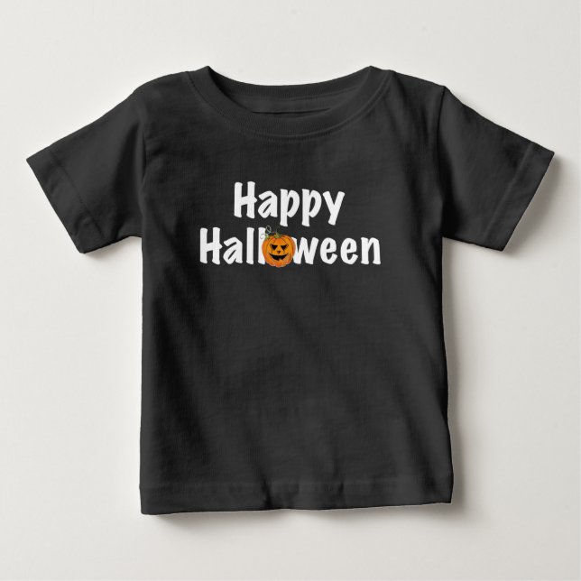 T-shirt Pour Bébé Joyeux Halloween | costume spooktaculaire (Devant)
