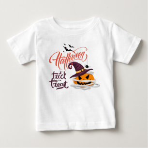 T-shirt Pour Bébé Joyeux Halloween Des friandises ou un mauvais tour
