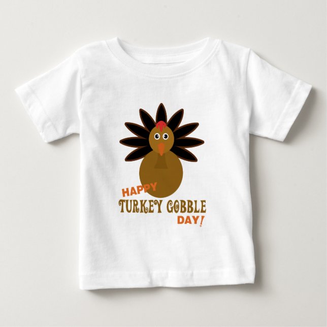 T-shirt Pour Bébé Joyeux Jour de la grogne turque Thanksgiving (Devant)