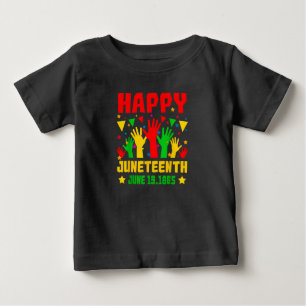 T-shirt Pour Bébé Joyeux Junetdix Black Red Green Mains Jaunes