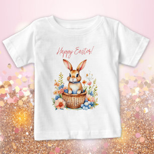 T-shirt Pour Bébé Joyeux lapin de Pâques Vintage