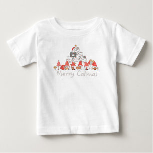 T-shirt Pour Bébé Joyeux Noël de Noël de Noël de Catmas