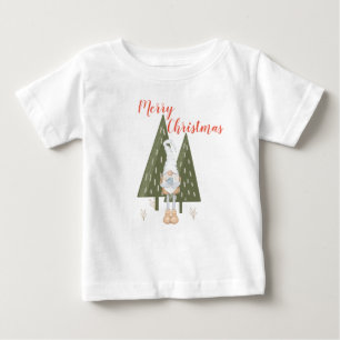 T-shirt Pour Bébé Joyeux Noël Gnome Assorti Mignon