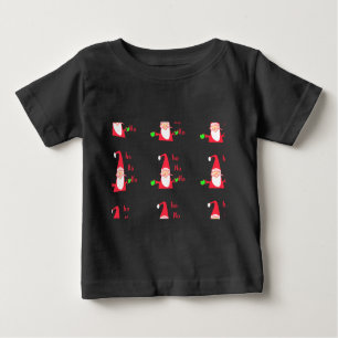 T-shirt Pour Bébé Joyeux Noël Joyeux Noël Drôle Père Noël Hohoho