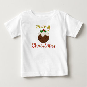 T-shirt Pour Bébé Joyeux Noël+Pudding Design