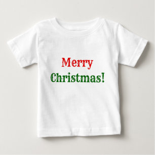 T-shirt Pour Bébé "Joyeux Noël simple, simple, rouge et vert ! "