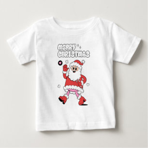 T-shirt Pour Bébé Joyeux Noël - Super Père Noël Strut