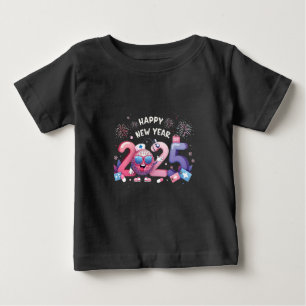 T-shirt Pour Bébé Joyeux Nouvel An 2025 Soins infirmiers Disco Ball