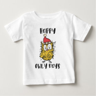 T-shirt Pour Bébé Joyeux Owly Days Funny Père Noël Owl