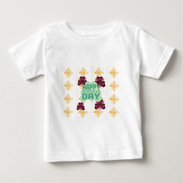 T-shirt Pour Bébé Joyeux Saint Patrick's Day Lovely Art Print (Devant)