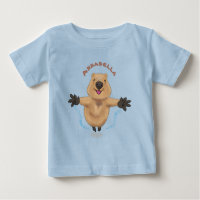 Joyeux sauter quokka dessin animé