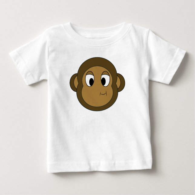 T-shirt Pour Bébé Joyeux singe (Devant)