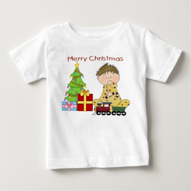 T-shirt Pour Bébé Joyeux T-shirt bébé bébé à manches longues (Devant)