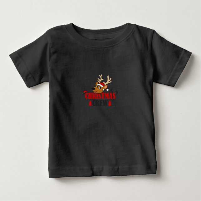 T-shirt Pour Bébé "Joyful Jingle Bubs : Baby's First Christmas Tee" (Devant)