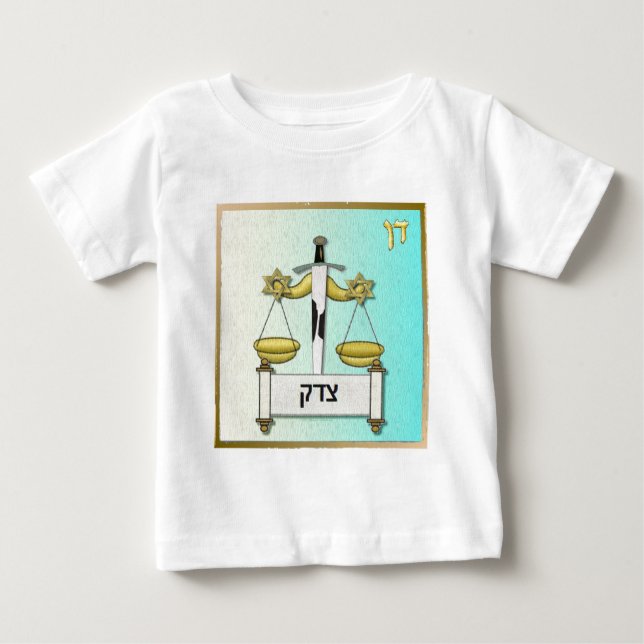 T-shirt Pour Bébé Judaïque 12 Tribus Israël Dan (Devant)