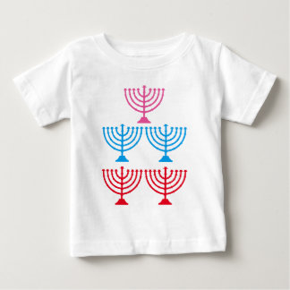 T-shirt Pour Bébé Juifs Menorah juive étincelante chandelabrum