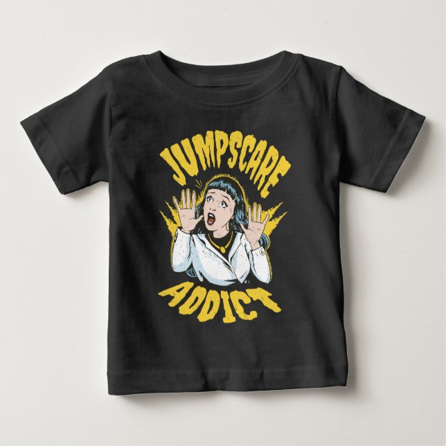 T-shirt Pour Bébé  Jumpscare Addict  (Devant)
