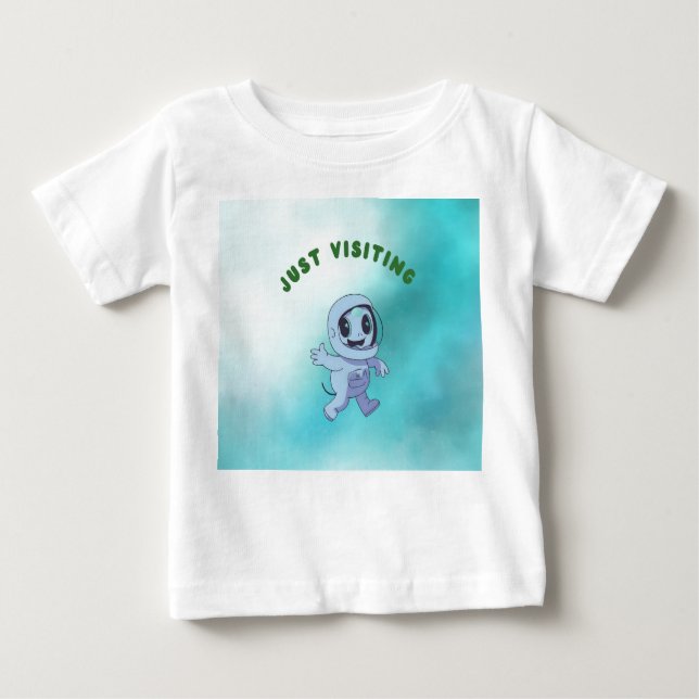 T-shirt Pour Bébé Just Visiting  (Devant)