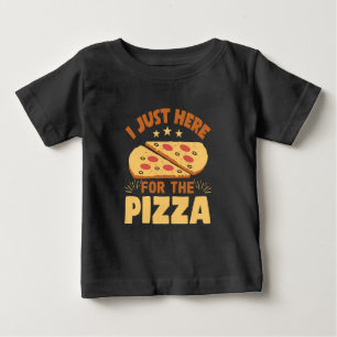 T-shirt Pour Bébé Juste ici pour la chemise à pizza Amour à la piz