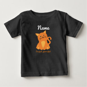 T-shirt Pour Bébé Juste Parfait Citation Mignonne Avec Chaton Orange