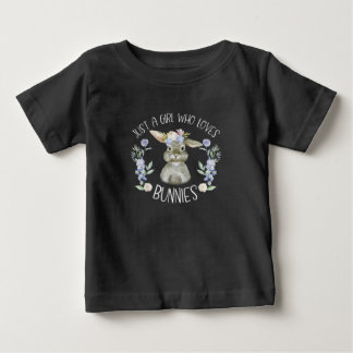 T-shirt Pour Bébé Juste Une Fille Qui Aime Les Lapins