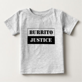T-shirt Pour Bébé justice pour bébé burrito (noir sur arrière - plan