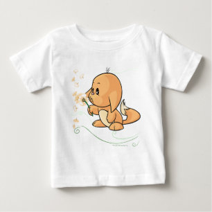 T-shirt Pour Bébé Kacheek orange souhaitant sur un pissenlit