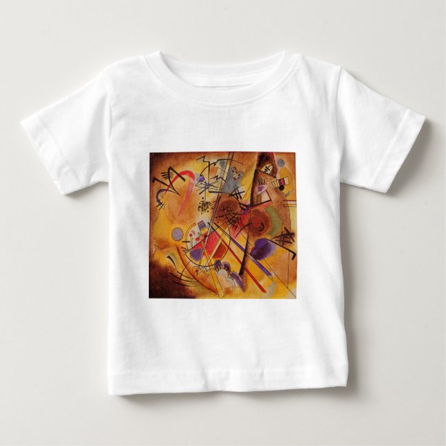 T-shirt Pour Bébé Kandinsky Brown jaune bleu rouge (Devant)
