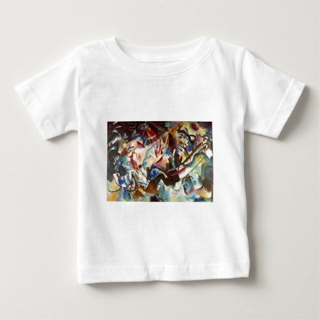 T-shirt Pour Bébé Kandinsky Composition VI Peinture Abstraite (Devant)