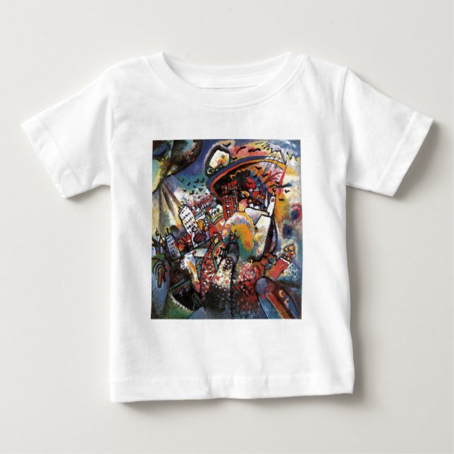 T-shirt Pour Bébé Kandinsky Moscou I Cityscape peinture Abstraite (Devant)