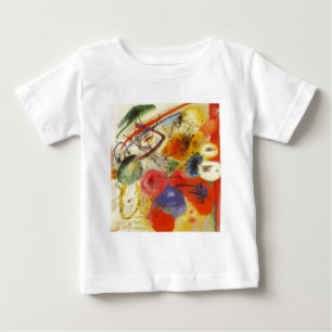 T-shirt Pour Bébé Kandinsky Noir frappe la peinture Abstraite
