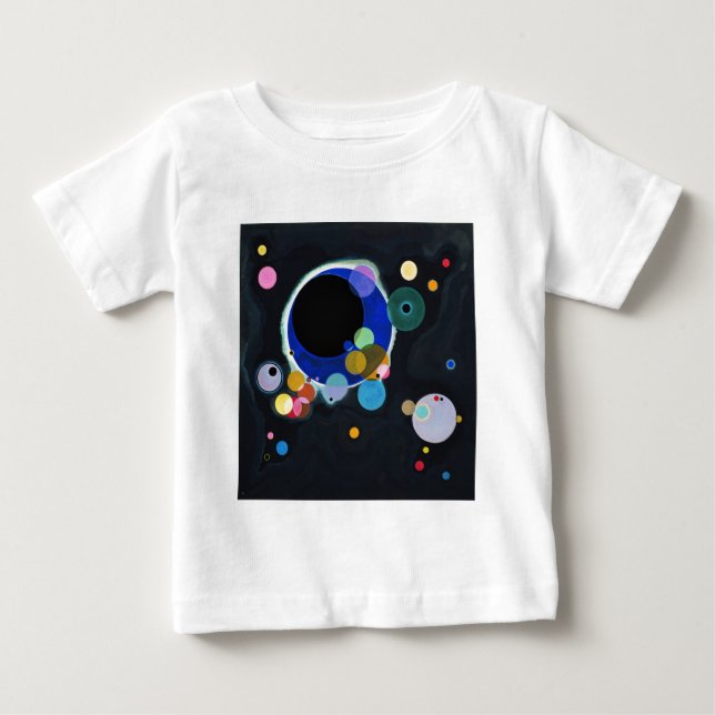 T-shirt Pour Bébé Kandinsky Plusieurs Cercles Artwork (Devant)