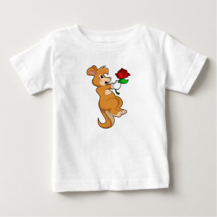 T-shirt Pour Bébé Kangaroo with Flower