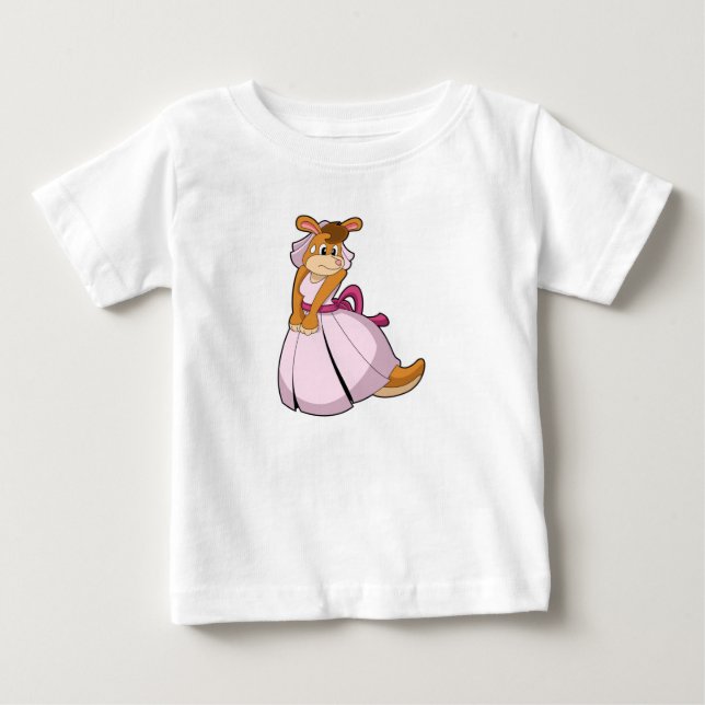 T-shirt Pour Bébé Kangourou en robe de mariée (Devant)