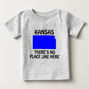 T-shirt Pour Bébé Kansas - Il n'y a pas d'endroit comme ici