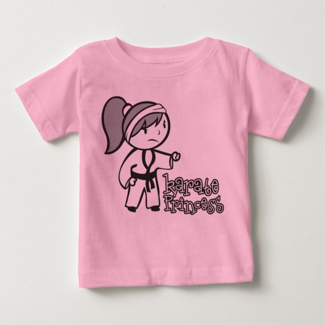T-shirt Pour Bébé Karate Princess (Devant)