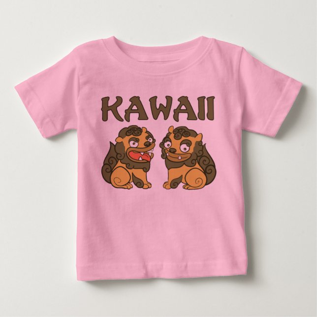 T-shirt Pour Bébé Kawaii Shisa Creeper (Devant)
