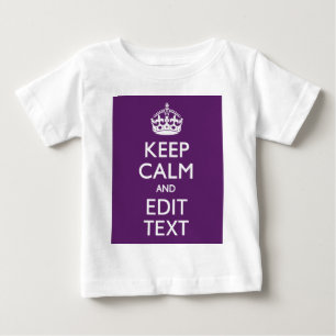 T-shirt Pour Bébé KEEP CALM personnalisé et votre texte sur violet