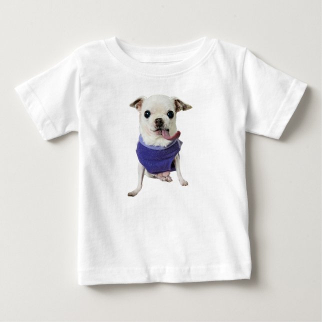 T-shirt Pour Bébé Kissy Chihuahua (Devant)