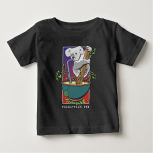 T-shirt Pour Bébé Koala Boire du thé à l'eucalyptus