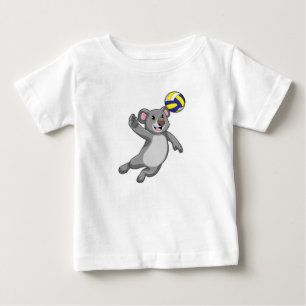 T-shirt Pour Bébé Koala comme joueur de volleyball avec volleyball