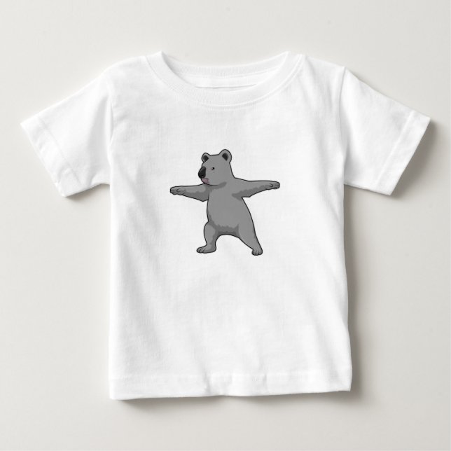 T-shirt Pour Bébé Koala ours au Yoga Fitness (Devant)